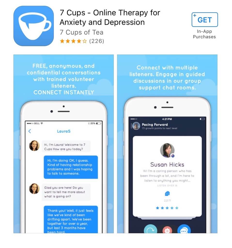 7 cups mental health app